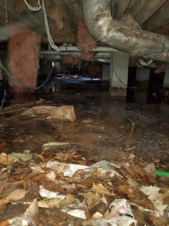 Crawl space flood assessment for Commercial Water Damage Restoration in Uwchlan